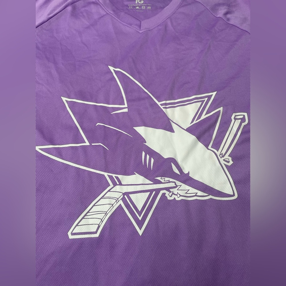 🏒San Jose Sharks Jersey Hockey Fights Cancer Breast Cancer Awareness Shirt XL - Picture 6 of 6